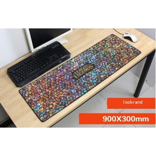 High quality lol mouse pad 900x300x3mm pad to mouse notbook computer mousepad new gaming padmouse gamer keyboard mouse mats