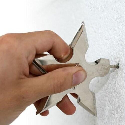 50pcs Ninja Throwing Star Dart Shape Clothes Coat Robe Hooks Hat Hanger Home Decoration Key Hook Hanger Wall Mounted lin4938