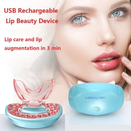 Labios Aumento Pump LED light Lip Care Tool Plumper Device Electric Lip Plump Enhancer Natural Sexy Bigger Fuller Lips Enlarger