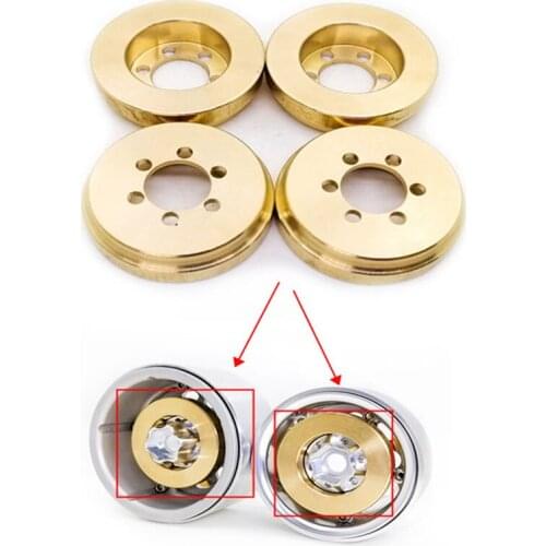 Brass Internal Counterweight for 1.9 2.2 inch Wheel Rims Axial SCX10 90046 D90 TF2 Traxxas TRX4 For RC Climbing Car Wheel Rims