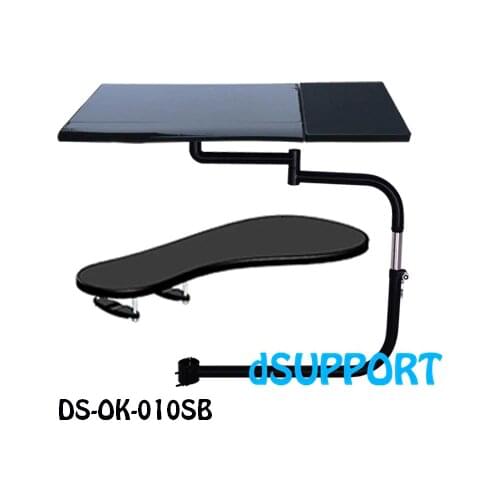 Multifunctional Full Motion Chair Clamping Keyboard/Laptop Desk Holder+ Square Mouse Pad +Chair Arm Clamping Mouse Pad
