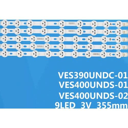 New LED backlight strip 40" 39" NDV REV1.0 ABC For TOSHIBA 40L3433DG VESTEL VES390UNDC-01 VES400UNDS-01 VES400UNDS-02