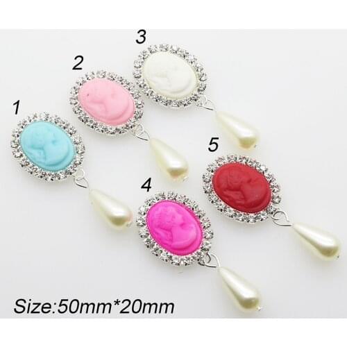 New Fashion 10Pcs/lot 50*20mm oval Pendant Jewelry Findings Rhinestone beauty Resin Accessories Caps Decoration For Making
