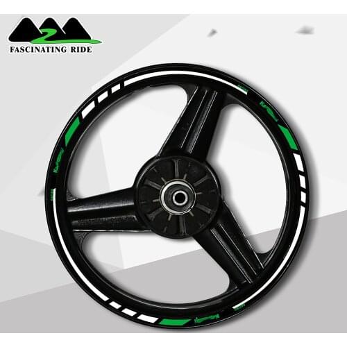 Applicable to Kawasaki Ninja 400 wheel hub sticker modification waterproof reflective rim edge color stripe Decal