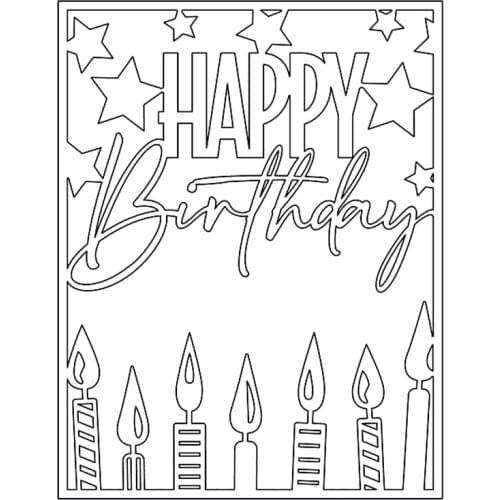 Cutting Dies Happy Birthday Candle To Decorate For DIY Scrapbook Photo Album Craft Card 2021 New