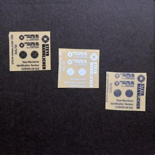 Silver/Grey White/Black Metal Paster Sticker Decorative Decal for LH AUG