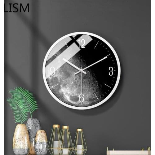 Modern Design Nordic Round Wall Clock Quartz Silent Simple Fashion Black and White Classic Wall Decoration Atmosphere Horloge