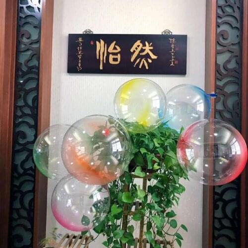 1pc Double Color Transparent Bobo Helium Balloons Wedding Christmas Birthday Party Decorations Colorful Bubble Balloon 18/24inch