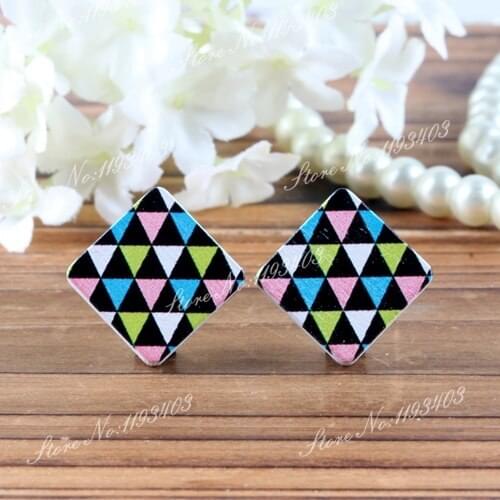Square Shape High Quality Photo Wood Laser Cut Cabochon to make Rings, Earrings, Bobby pin,Necklaces, Bracelets