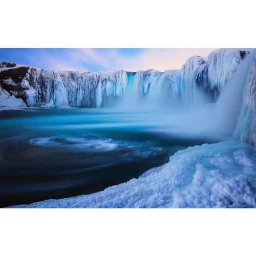 Living Room Hotel Door Window Shading Curtain Finished Drapes Window Blackout Curtains Blue Iceberg 3D Curtain Custom any size