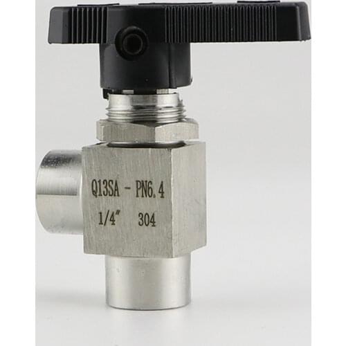 1/8" 1/4" 3/8" 1/2" BSP Female Shut Off 90 Degree Angle Ball Valve Reducing Port 304 Stainless 915 PSI Water Gas Oil