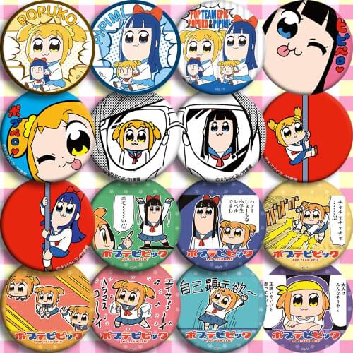 1pc Pop and pipi POP TEAM EPIC Pop Pipi Popko Pipimi Bagdes brooch icons Backpack deco