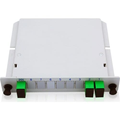 10pcs/lot SC/APC 1X2 Fiber Optic FTTH cassette box Optical Coupler SC APC PLC 1X2 fiber splitter cassette