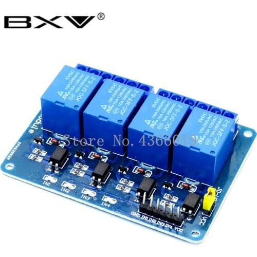 4 channel relay module Microcontroller development board relay expansion board support AVR/51/PIC channel relay module