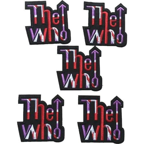 5pcs/lot The Who Embroidered Applique Patches for Clothing Letters Embroidery Badge Patch DIY Decoraion Accessories
