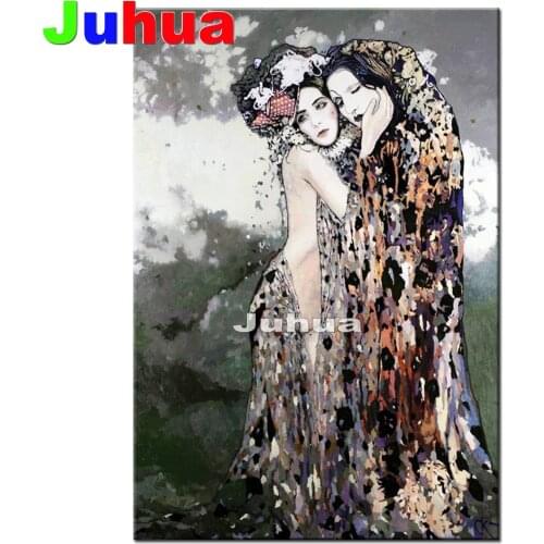 5d full diamond painting stitch cross Gustav Klimt,geisha Girl full round square diamond embroidery Diy mosaic diamond decor