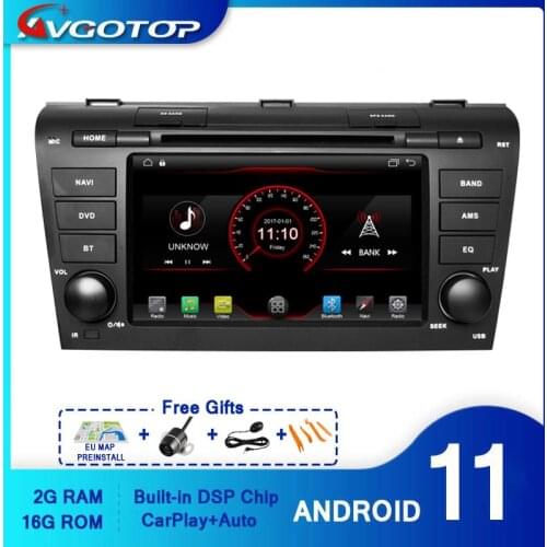 AVGOTOP Android 10 Wince Car Radio DVD Player For OLD MAZDA 3 2G 16G Vehicle GPS Multimedia