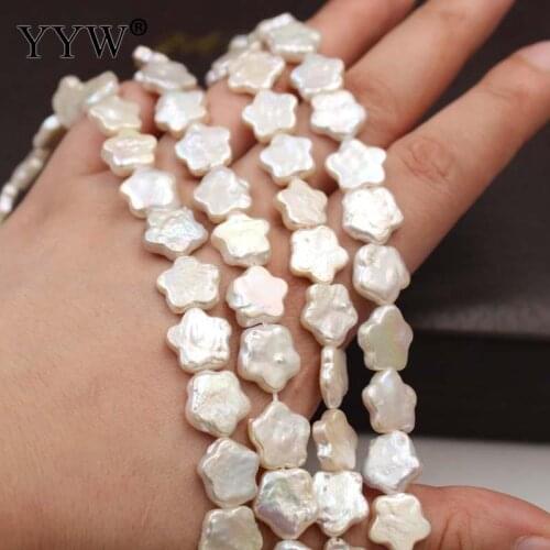 Natural Freshwater Pearl Loose Beads Star Diy White 11mm 35pcs/Strand for DIY Bracelet Necklace Jewelry Making Accessory