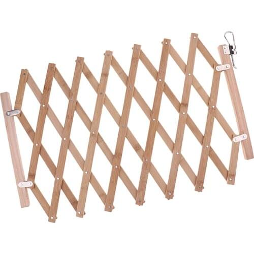 Pet Protection Wood Door Folding Dog Gate Expanding Portable Fence 41x100cm