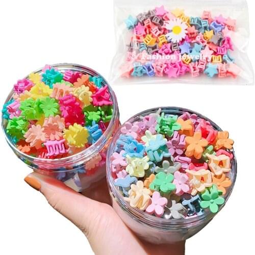 30Pcs/Bag Cute Girls Baby Heart Flower Crown Animals Colorful Hair Claws Sweet Hairpins Hair Clips Kid Hair Accessories Gifts