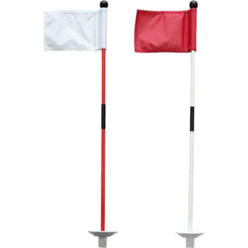 Professional Golf Flagstick Flag Nylon Portable Golf Supplies Accessories High-impact Adjustable Cup Perfect Gift For Golfer