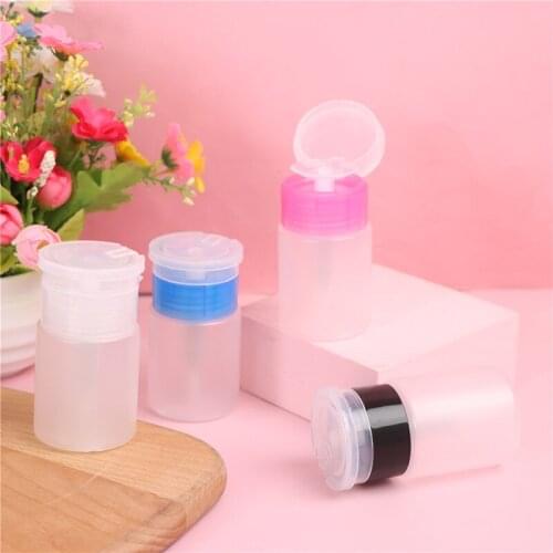 60ML Nail Art Pump Dispenser Empty Bottle Remover Cleaner Small Pressure Bottle