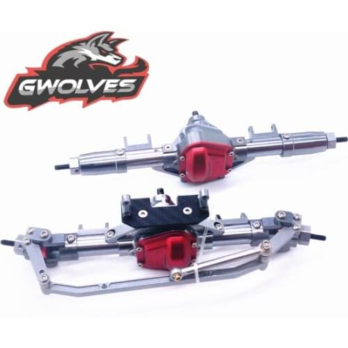 GWOLVES RC Crawler Scale Car CNC ALL Metal Front / Rear Axle for 1:10 RC Rock Crawler Car Axial SCX10 90046 D90 TFL