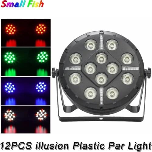 12X8W 4IN1 illusion Plastic Par Light DMX Stage Lighting Strobe Dance Party Effect Projector DJ Disco Bar Club Stage projector