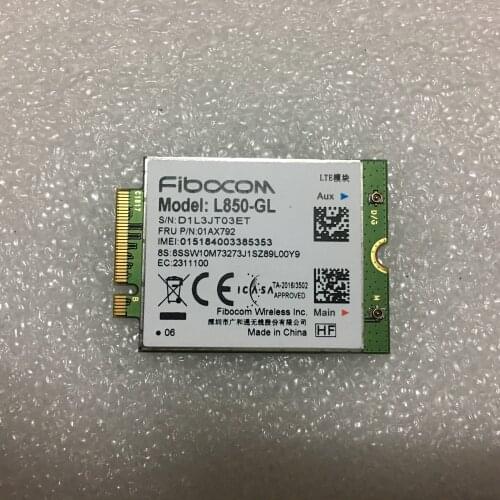 Fibocom L850-GL WWAN Card For Lenovo Thinkpad X1 carbon 6th X280 T480 T480s X1 Yoga 3rd 4th T490 T490s T580 L580 P52 01AX792