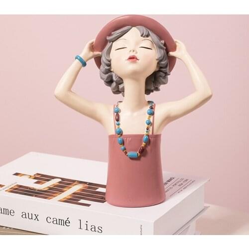 Creative Sunny Girl Figurine Summer Home Decorations Resin Modern Yellow Girl Sculptures Warm Room Decor Elegant Woman