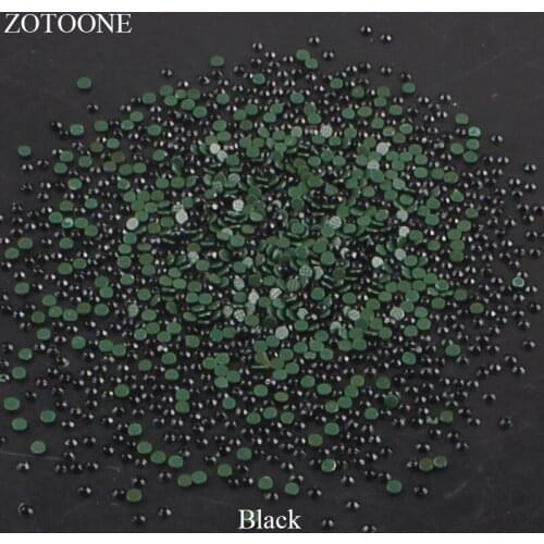Crystal Hotfix Flatback Glass Black Rhinestones DIY Nail Art Mobile Phone Stones For Clothing Iron On Strass Crystals Applique E