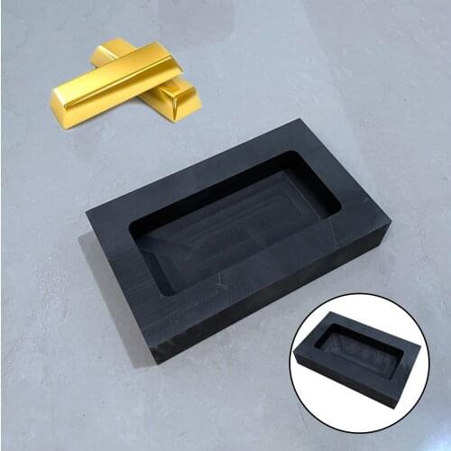 Square Graphite Tank Ingot Mould Crucible for Melting Gold Graphite Trough Aluminum Copper Brass