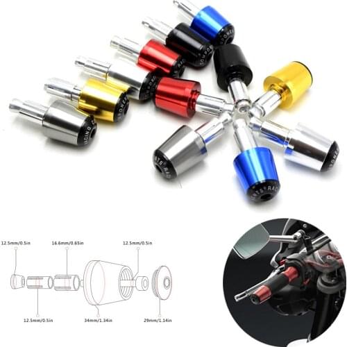 Motorcycle CNC 22MM Handlebar Grips Handle Bar Cap End Plugs for Honda CB650F CB1000R CBR 600f4i CB400 Suzuki YAMAHA