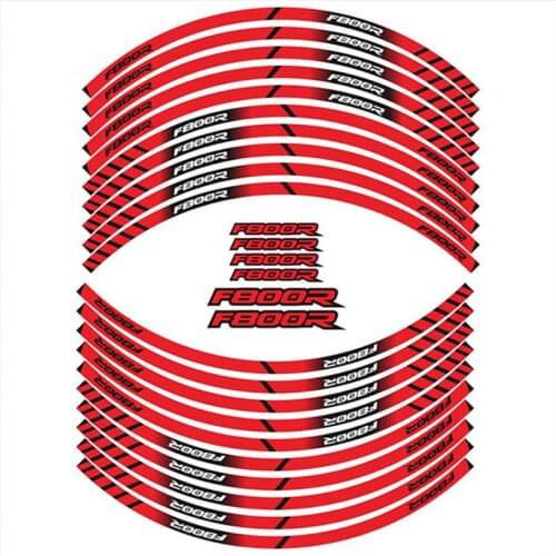 Motorcycle Wheel Sticker Waterproof Reflectives Rim Tire Stripes Protection Stickers Decals For BMW F800R f800r F 800 R LOGO