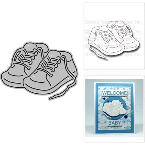 2021 New Little One Baby Shoes Metal Cutting Dies for DIY Scrapbooking Decor and Card Making Paper Craft Embossing No Stamps