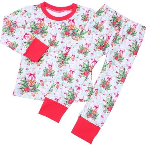 New Arrival Unisex Outfits For Fall/winter Floral Printed Baby Clothing Set Children T-shirt With Leggings Sets Milksilk For Kid