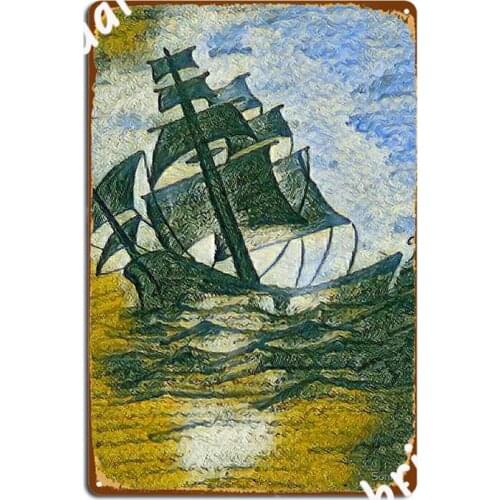 Sailing Boat Metal Plaque Poster Plates Party Wall Pub Create Tin Sign Poster