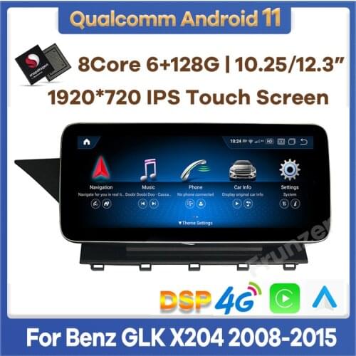 Snapdragon Car Multimedia Player for Mercedes Benz GLK Class X204 2008-2015 Android 10.0 Navigation GPS Radio Stereo CarPlay
