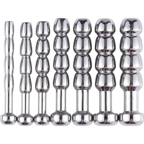 7pcs/set Adult Game sex toys Metal Penis Plug Men penis stimulation Urethral Plug Sex Toys For Men Urethral Dilator Catheter