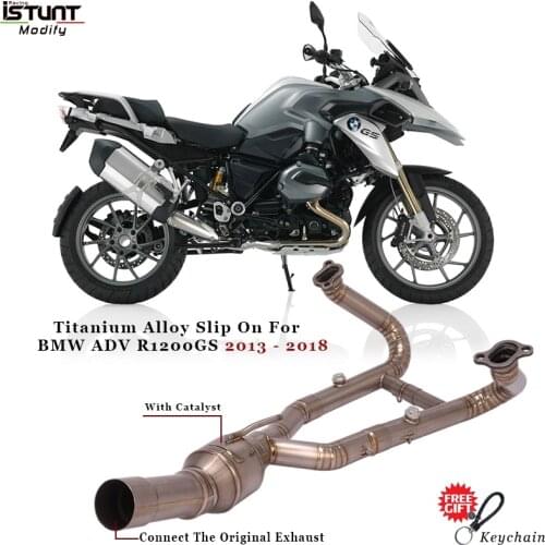 Motorcycle Exhaust Full System Modify Titanium Alloy Front Link Pipe Slip On For BMW ADV R1200GS R 1200 GS Adventure 2013 - 2018