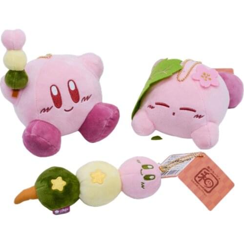 Takara Tomy Kawaii Kirby Star Adventure Game Lovely Pink Pillow Soft Stuffed Plush Animal Keychain Pendant Decor Dolls Kids Toys