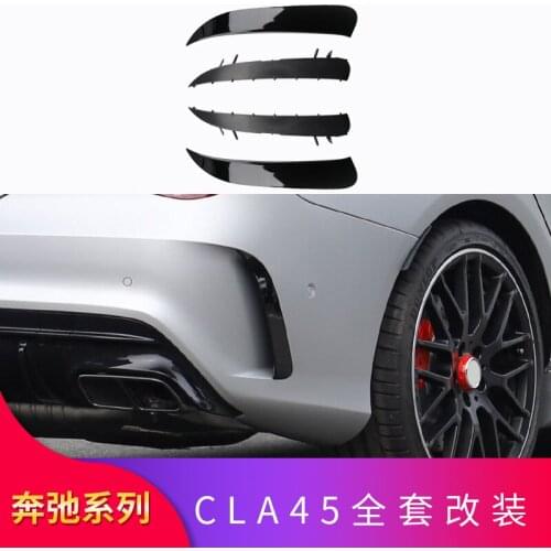 2021 Suitable For Benz Mercedes Cla200 Cla220 Cla45 Modified Amg Wind Knife Fog Lamp Frame Side Skirt Rear Lip Tail Throat Middl