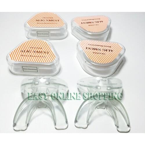 4 Sets Adult Tooth Orthodontic Appliance Trainer Alignment Braces Mouthpiece Dental Box