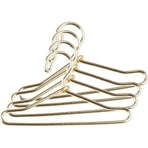 4pcs 1:12 Miniature Dollhouse Clothing Hangers Bedroom Wardrobe Decor Doll House Accessories Gift GXMB