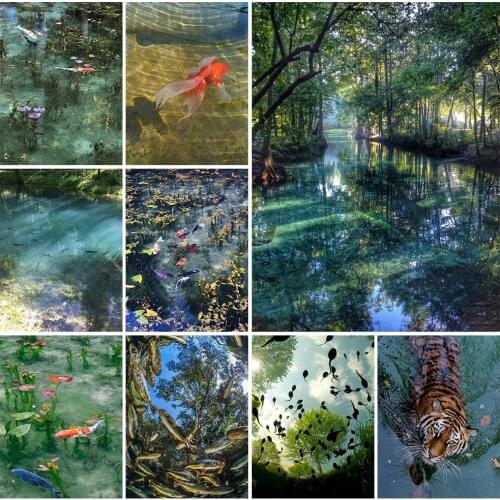 5D DIY Diamond Painting Underwater World Rhinestone Three-dimensional Home Handmade Mosaic Decoration Painting Can Be Customized