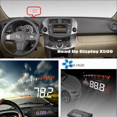 Car HUD Head Up Display For Toyota Vanguard/RAV4 2009-2019 AUTO OBD Safe Driving Screen Projector Refkecting Windshield