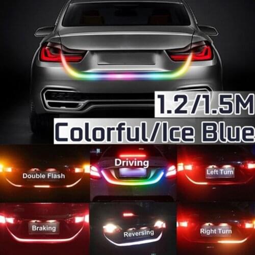 Automobile LED tail light colorful tail box light Multi-mode variable light streamer automobile rear box running horse light