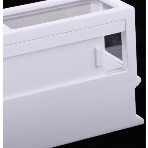 White 1/12 Miniature Wooden Showcase Showcase Dollhouse Furniture Decor