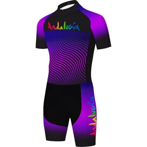 Andalucia One-Piece Skinsuit Jersey Completino Maillot Completo Estivo Ropa De Ciclismo Para Hombre Conjunto Ciclismo