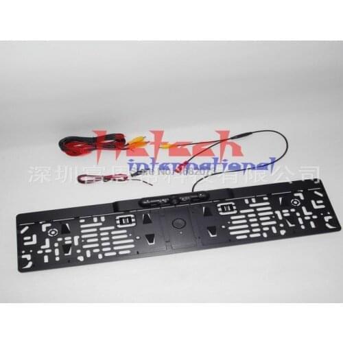 By dhl or ems 10pcs EU Car License Plate Frame Rear View Camera with Waterproof 4 led Night Vision 170 Degree Angle hot sale